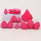 Coffret de 12 Éponges de Maquillage Polyvalentes – 3 Poudriers, 3 Mini Coussinets, 3 Beauty Blenders et 3 Mini Beauty Blenders