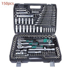Coffret de clés à douille 150 pcs / 46 pcs – Jeu d’outils durables pour voiture et maison avec boîte de rangement premium