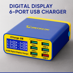 Chargeur USB Intelligent MECHANIC iCharge 6M – 6 Ports, Charge Rapide avec Écran Digital