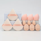Coffret de 12 Éponges de Maquillage Polyvalentes – 3 Poudriers, 3 Mini Coussinets, 3 Beauty Blenders et 3 Mini Beauty Blenders