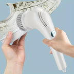 Brosse électrique de nettoyage ANKRIYUL avec 5 têtes interchangeables – Nettoyeur rotatif portable sans fil pour salle de bain, baignoire, carrelage, sol et cuisine – Recharge USB, batterie 800mAh