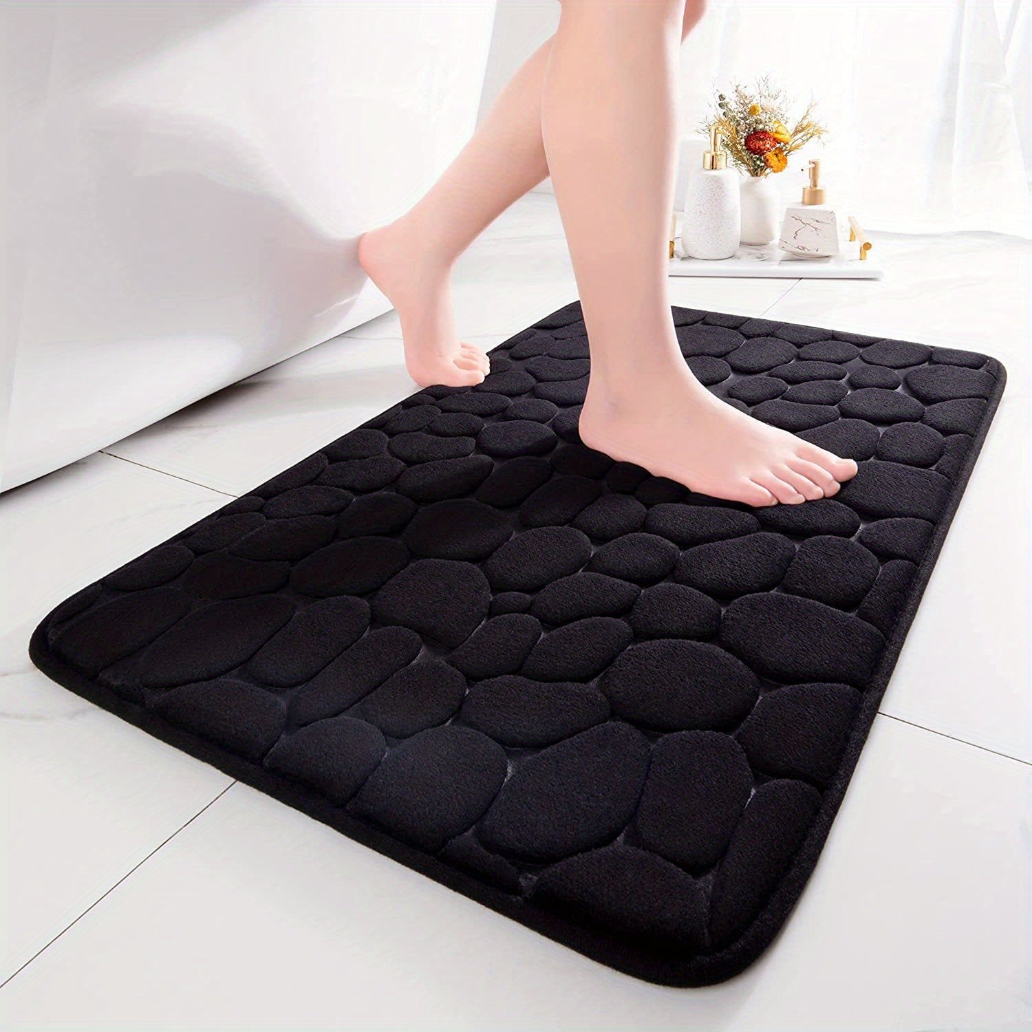 Tapis de Bain Doux en Mousse à Mémoire de Forme – Confort & Absorption Rapide
