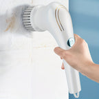 Brosse électrique de nettoyage ANKRIYUL avec 5 têtes interchangeables – Nettoyeur rotatif portable sans fil pour salle de bain, baignoire, carrelage, sol et cuisine – Recharge USB, batterie 800mAh