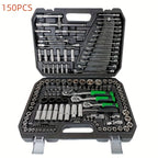 Coffret de clés à douille 150 pcs / 46 pcs – Jeu d’outils durables pour voiture et maison avec boîte de rangement premium