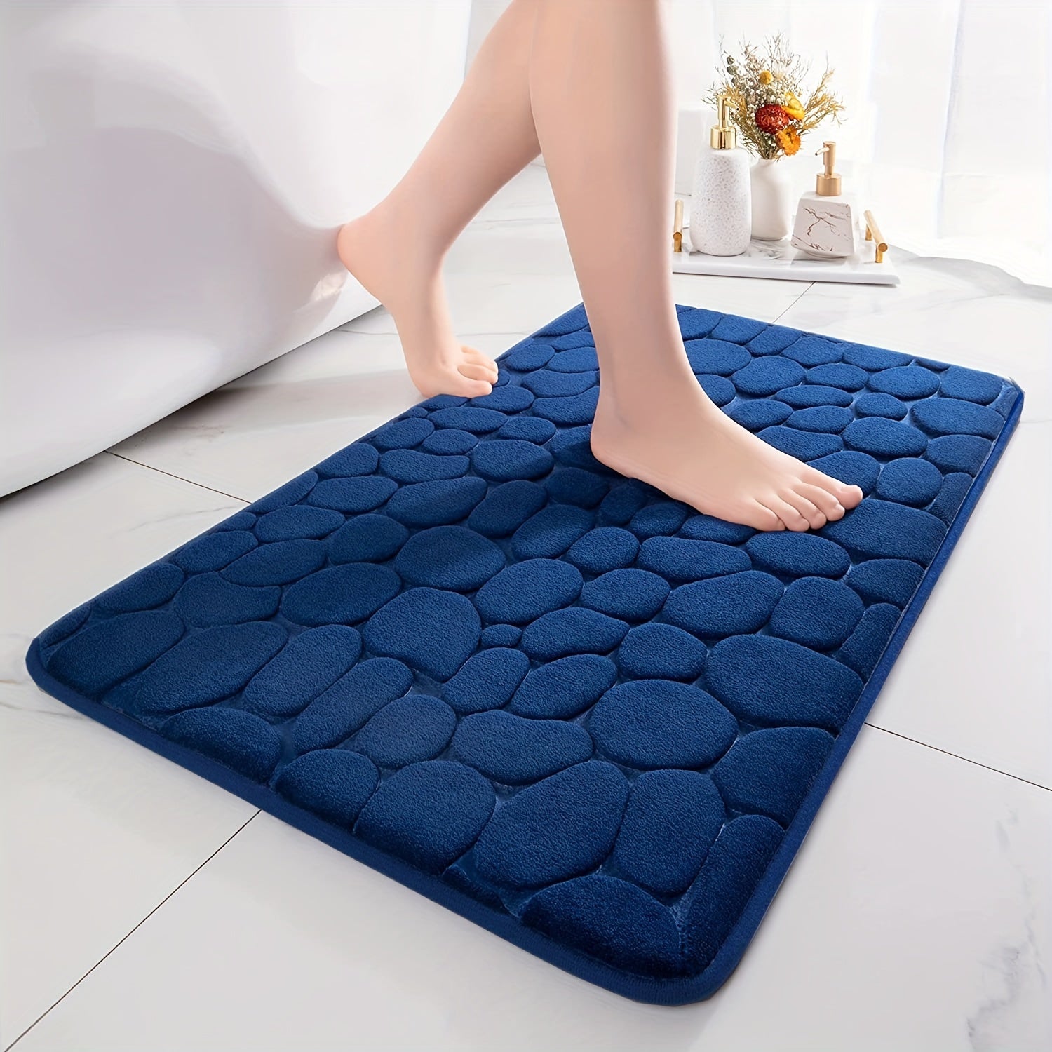 Tapis de Bain Doux en Mousse à Mémoire de Forme – Confort & Absorption Rapide