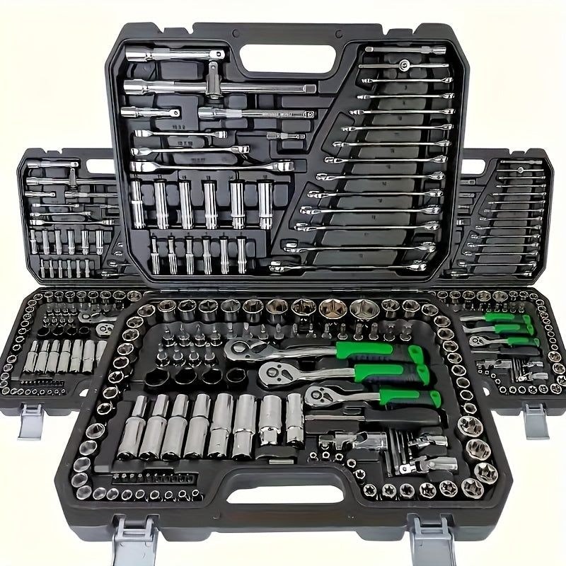 Coffret de clés à douille 150 pcs / 46 pcs – Jeu d’outils durables pour voiture et maison avec boîte de rangement premium