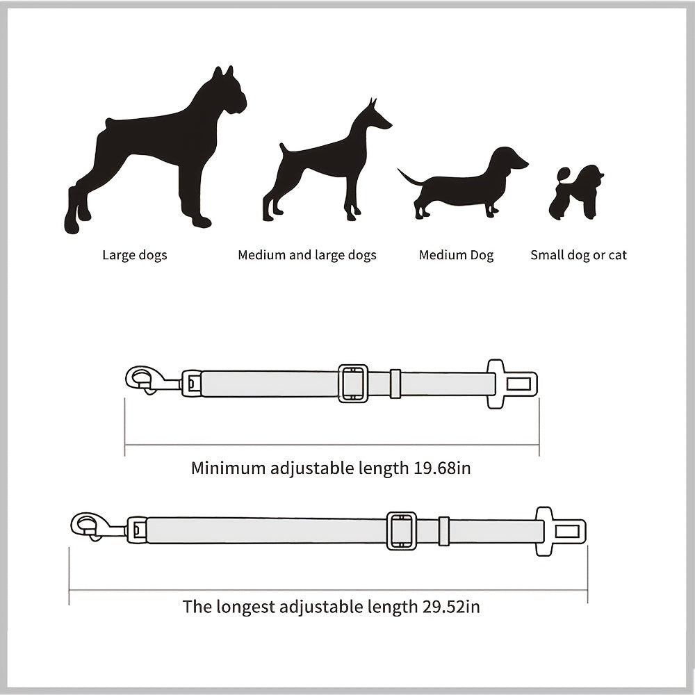 Ceinture de Sécurité Rétractable et Réglable pour Animaux