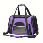 Sac de Transport Chat Portable – Grande Capacité, Respirant, avec Tapis Douillet, Fermeture Éclair, Maille Ventilée et Lanières Sécurisées pour Voiture et Voyages