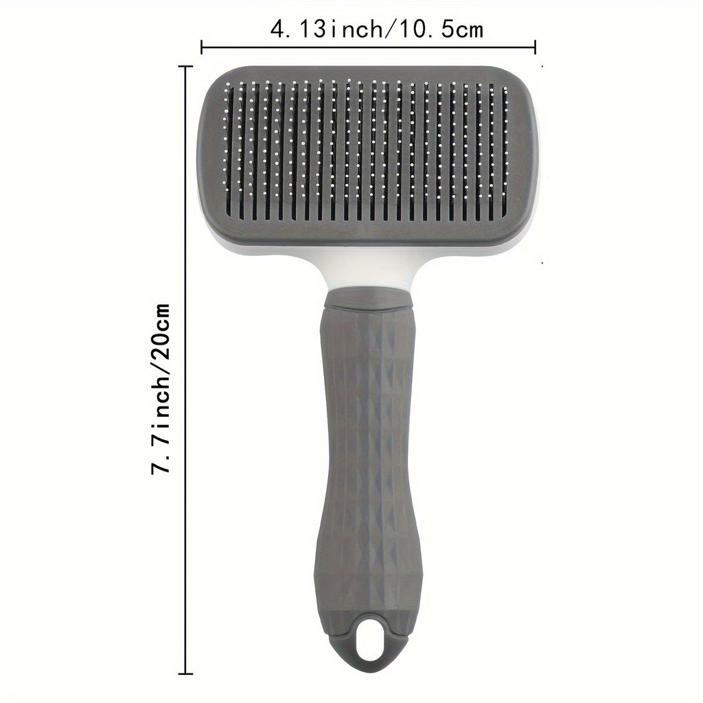 Brosse et peigne de massage 2-en-1 pour chiens et chats – Design ergonomique, tête détachable, élimination des poils morts et toilettage efficace, réduit la perte de poils
