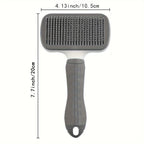 Brosse et peigne de massage 2-en-1 pour chiens et chats – Design ergonomique, tête détachable, élimination des poils morts et toilettage efficace, réduit la perte de poils