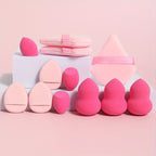 Coffret de 12 Éponges de Maquillage Polyvalentes – 3 Poudriers, 3 Mini Coussinets, 3 Beauty Blenders et 3 Mini Beauty Blenders