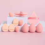 Coffret de 12 Éponges de Maquillage Polyvalentes – 3 Poudriers, 3 Mini Coussinets, 3 Beauty Blenders et 3 Mini Beauty Blenders
