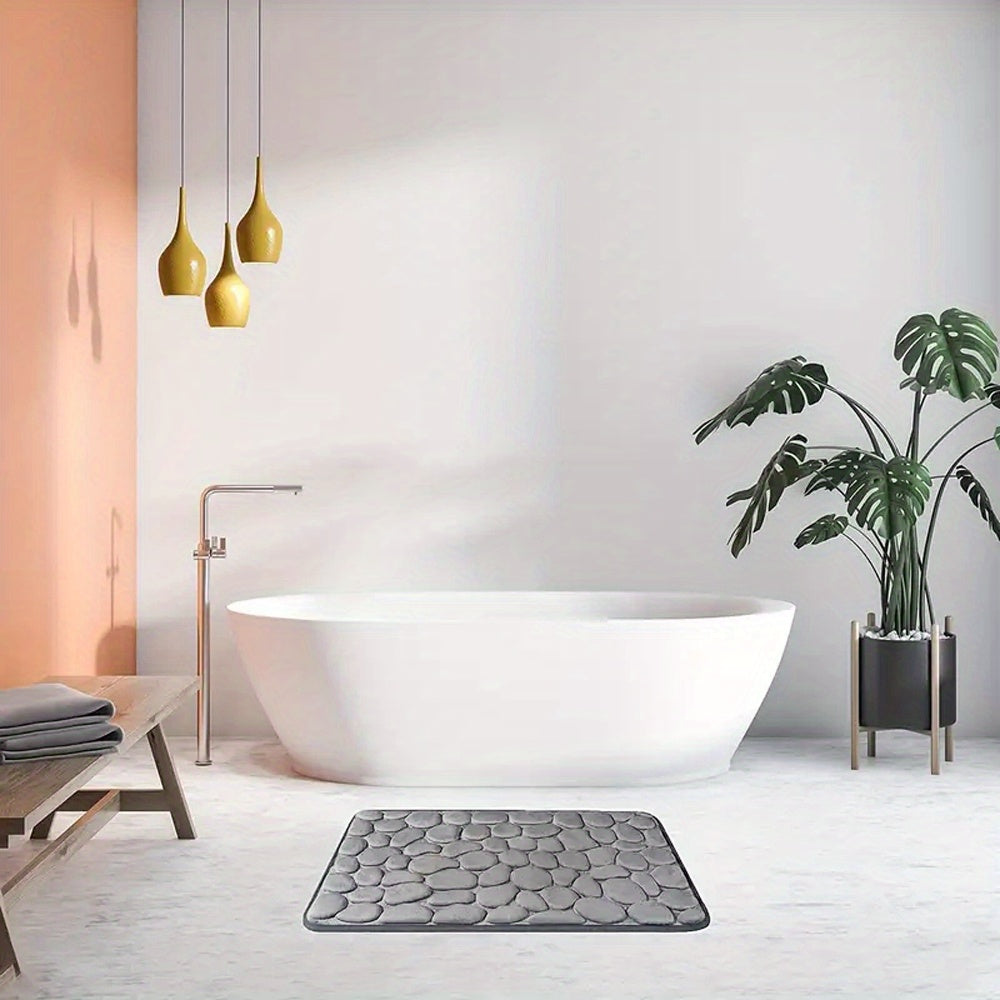 Tapis de Bain Doux en Mousse à Mémoire de Forme – Confort & Absorption Rapide