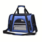 Sac de Transport Chat Portable – Grande Capacité, Respirant, avec Tapis Douillet, Fermeture Éclair, Maille Ventilée et Lanières Sécurisées pour Voiture et Voyages