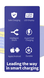Chargeur USB Intelligent MECHANIC iCharge 6M – 6 Ports, Charge Rapide avec Écran Digital