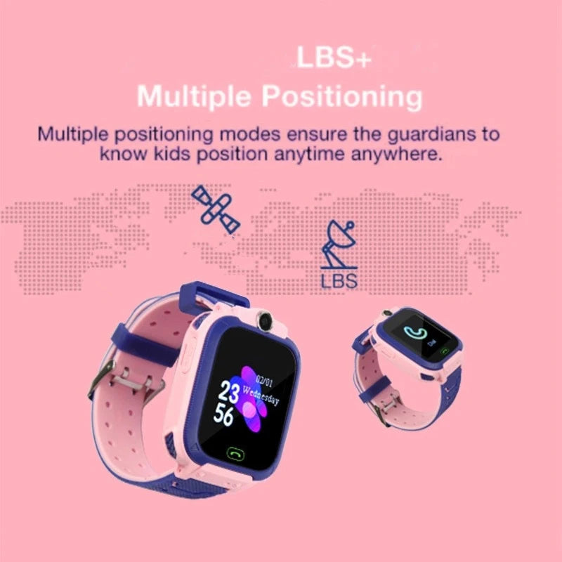 Montre Connectée pour Enfants avec Localisation GPS, Caméra, Vidéo, Musique, Jeux, Réveil et Calculatrice