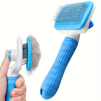 Brosse et peigne de massage 2-en-1 pour chiens et chats – Design ergonomique, tête détachable, élimination des poils morts et toilettage efficace, réduit la perte de poils
