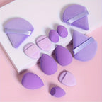 Coffret de 12 Éponges de Maquillage Polyvalentes – 3 Poudriers, 3 Mini Coussinets, 3 Beauty Blenders et 3 Mini Beauty Blenders