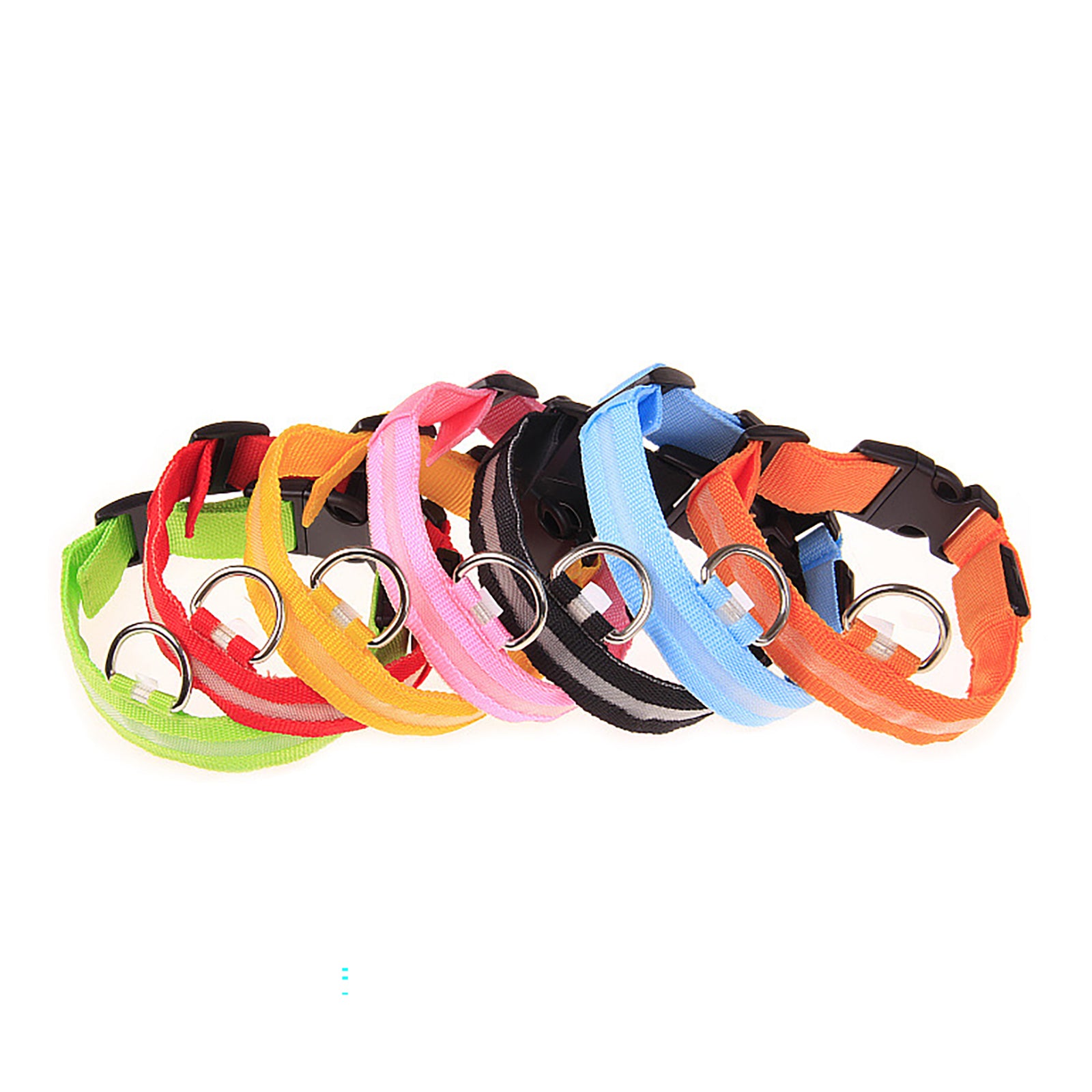 Collier Lumineux Réglable pour Chiens – Sécurité Nocturne, Strié Phosphorescent