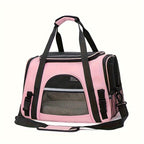 Sac de Transport Chat Portable – Grande Capacité, Respirant, avec Tapis Douillet, Fermeture Éclair, Maille Ventilée et Lanières Sécurisées pour Voiture et Voyages
