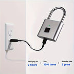 Cadenas Intelligent à Empreinte Digitale – Étanche, Sans Clé, Rechargeable USB, Aluminium Léger pour Bagages, Valises et Sacs à Dos