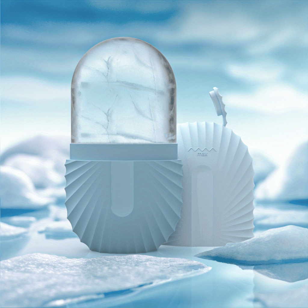 Rouleau de glace pour le visage – Anti-poches yeux, massage facial raffermissant, cube réutilisable et étanche pour soin éclat & beauté de la peau