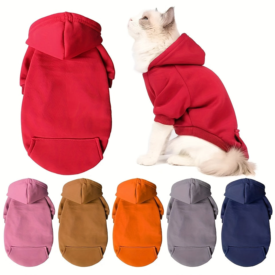 Sweat à capuche pour chiens et chats – Pull over en polyester, toutes saisons