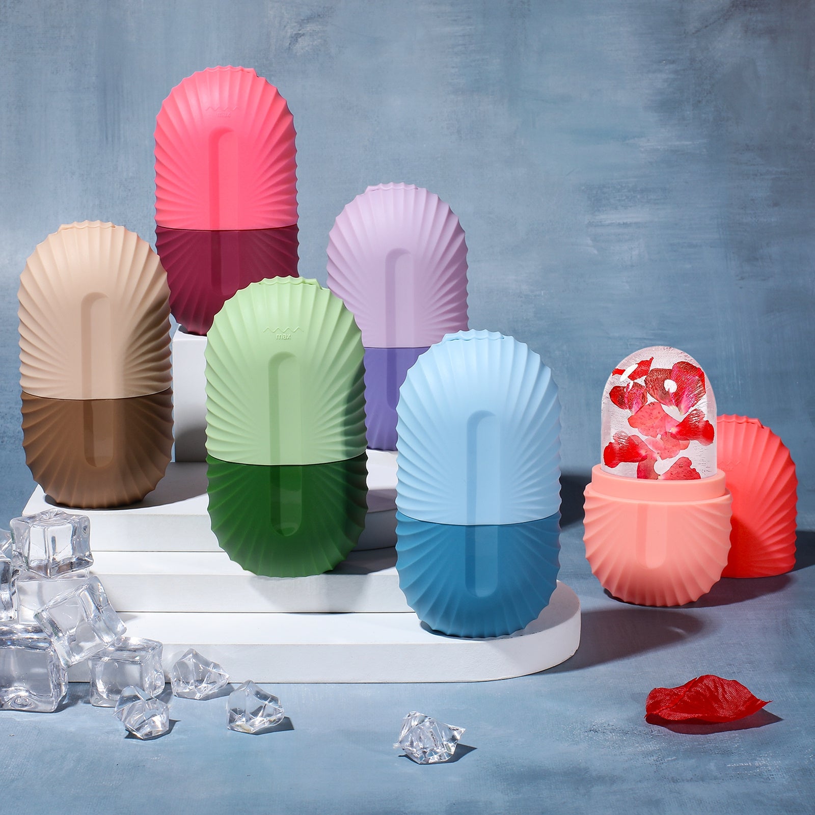 Rouleau de glace pour le visage – Anti-poches yeux, massage facial raffermissant, cube réutilisable et étanche pour soin éclat & beauté de la peau