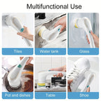 Brosse électrique de nettoyage ANKRIYUL avec 5 têtes interchangeables – Nettoyeur rotatif portable sans fil pour salle de bain, baignoire, carrelage, sol et cuisine – Recharge USB, batterie 800mAh