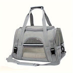 Sac de Transport Chat Portable – Grande Capacité, Respirant, avec Tapis Douillet, Fermeture Éclair, Maille Ventilée et Lanières Sécurisées pour Voiture et Voyages